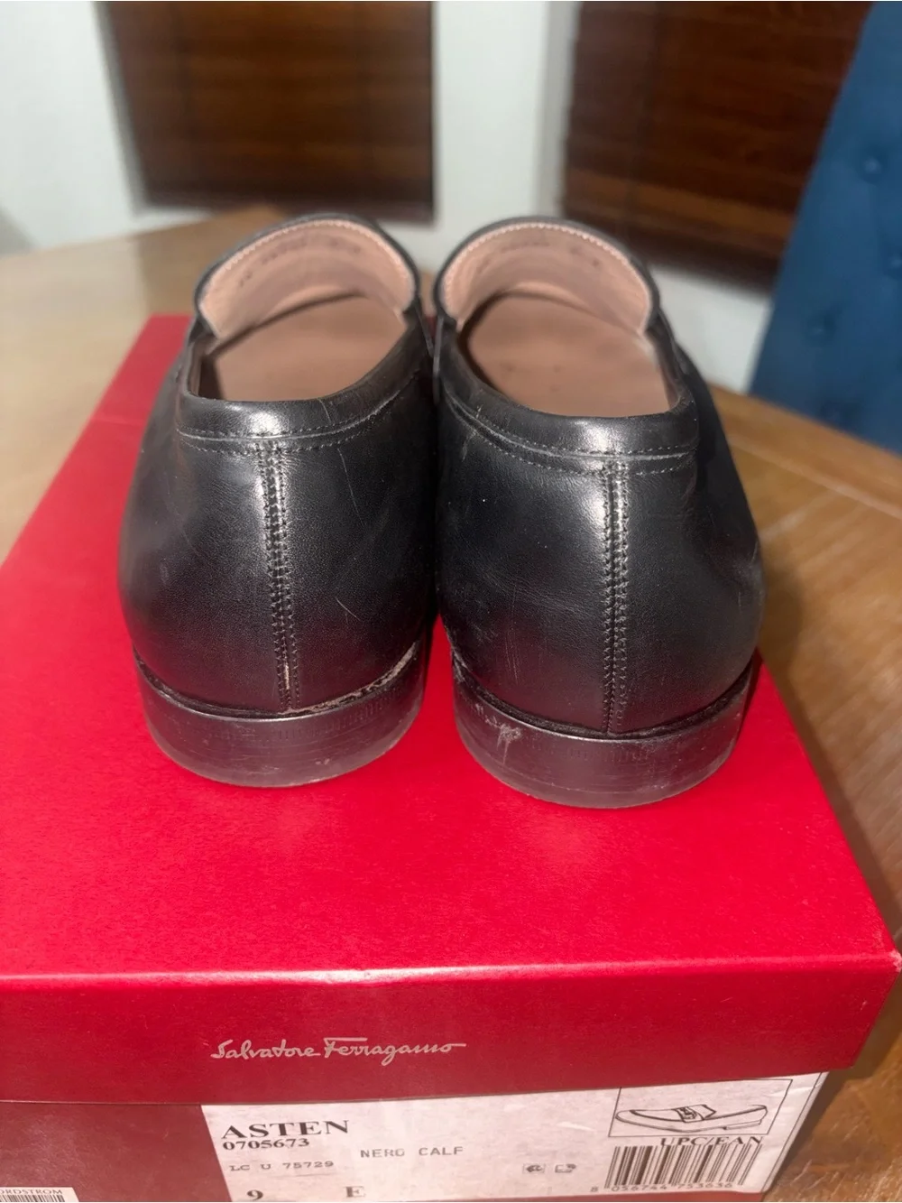 Salvatore Ferragamo Men’s Asten Loafers Size 9 E black leather